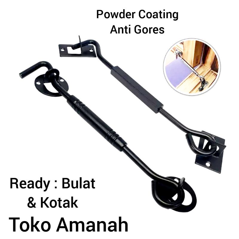 Hak Angin Jendela Hitam / Penahan jendela PREMIUM QUALITY POWDER COATING ANTI GORES