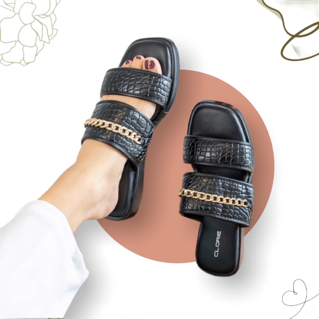 CLORIE Sandal Platform Wedges Wanita LAURA Korea