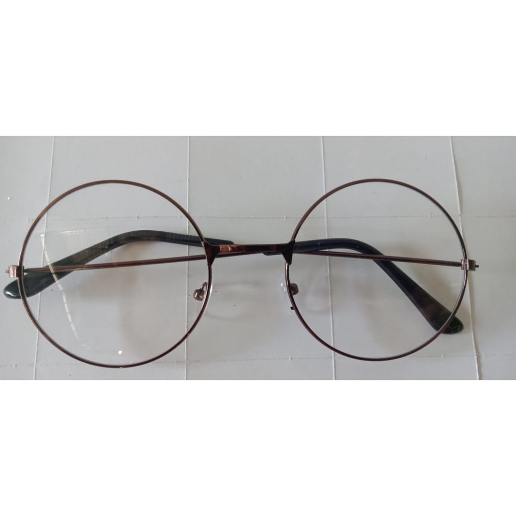 INDOMINI R092 Kaca Mata Bulat Oval Design Fashion Korea Pria/Wanita Kacamata Optik Frame Sunglasses-PERUNGGU