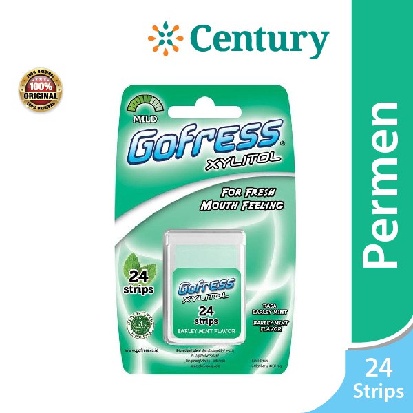 Go Fress Barley Mint 24 Strips/ Permen film penyegar nafas / bau mulut / fresh candy