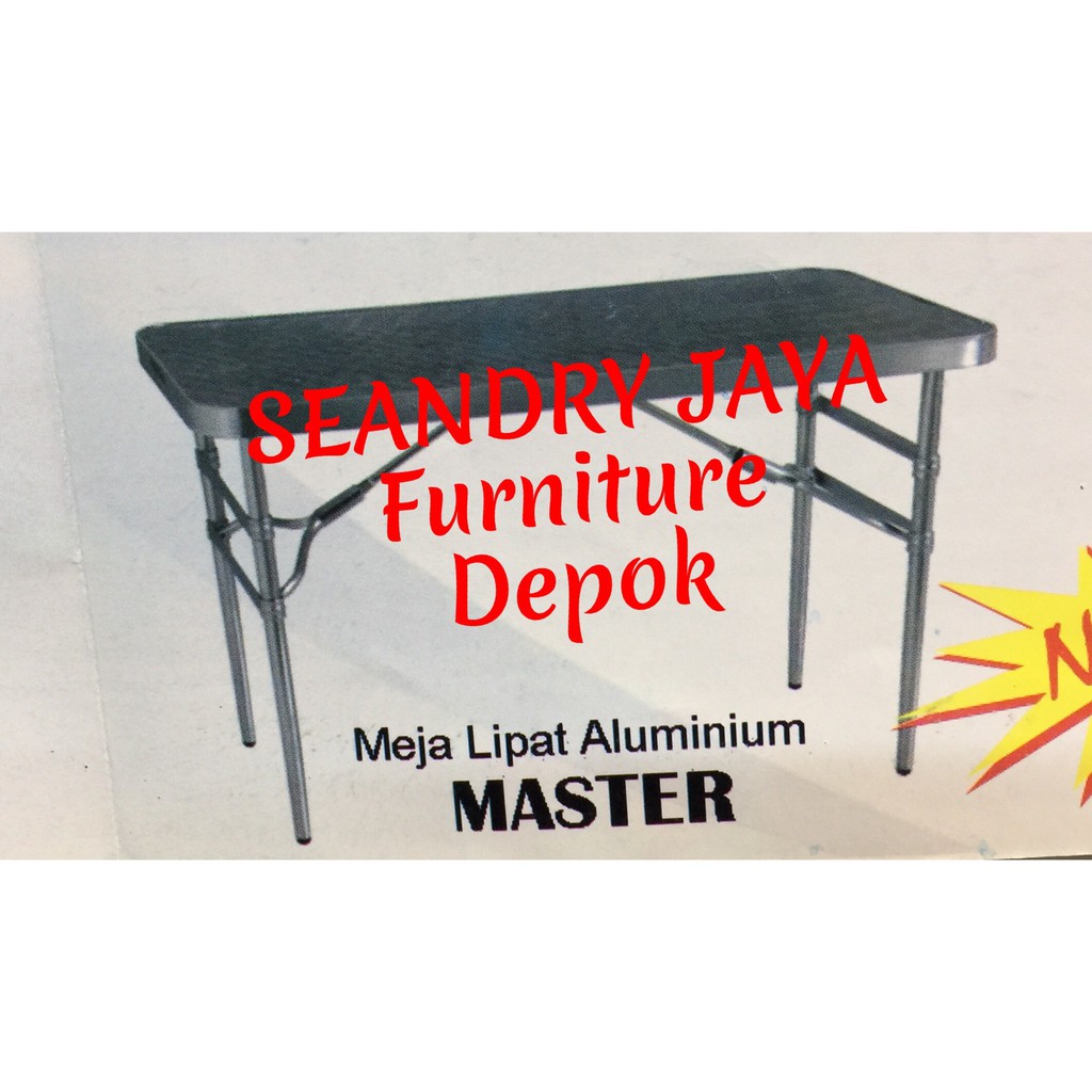 MEJA LIPAT  STANLESS ALUMINIUM MASTER /meja LIPAT SERBAGUNA/SEANDRY JAYA Furniture Depok/promo