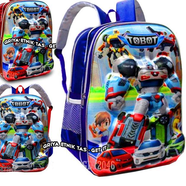 RECOMENDED Tas Anak Sekolah SD Laki laki Transformers - Tas Anak Cowo SD Tobot Avengers Ultraman