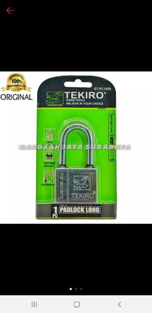 Tekiro Gembok Leher Panjang 50mm Padlock Long Type Original