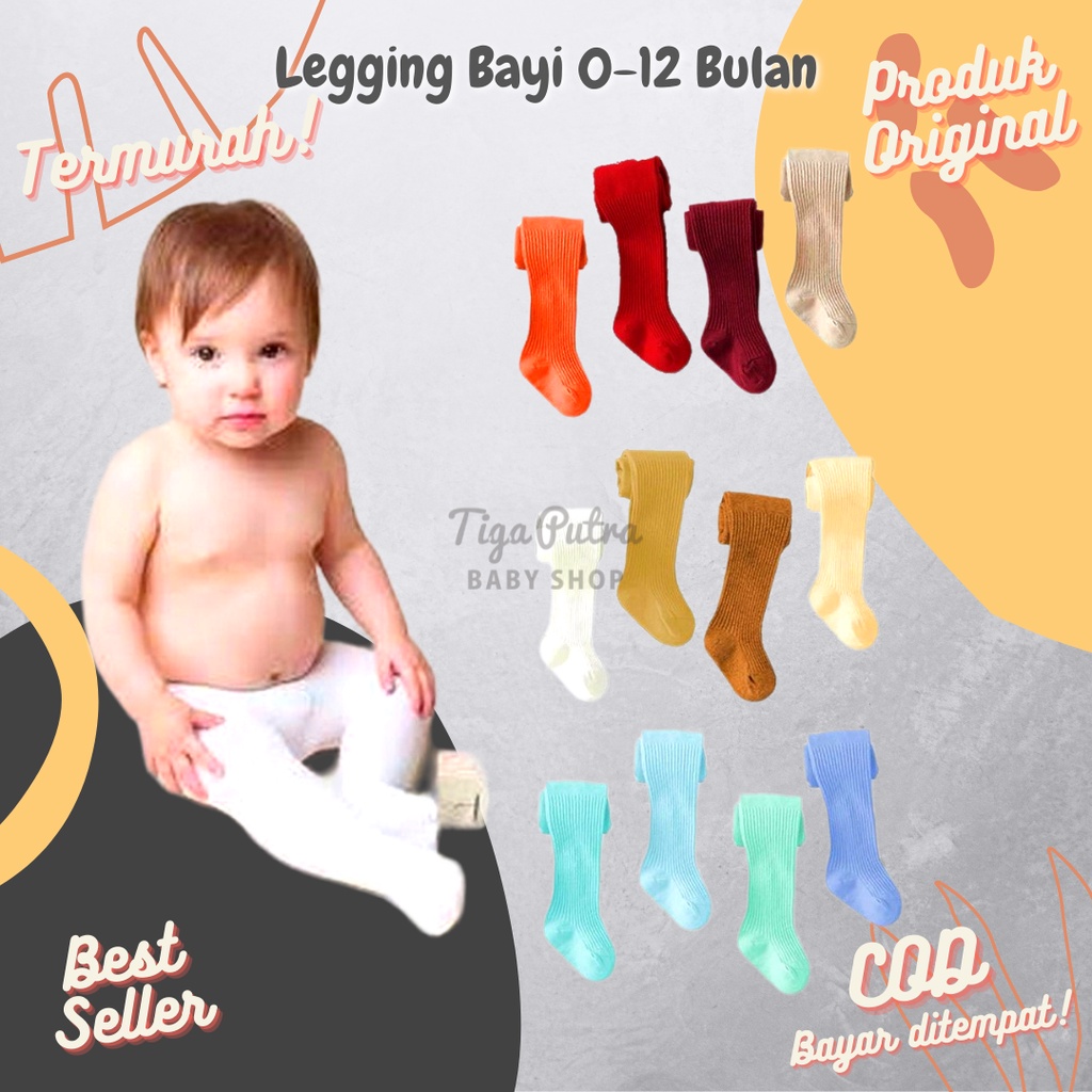 Legging Polos Tutup Kaki Leging Bayi Cotton Rich Platinum