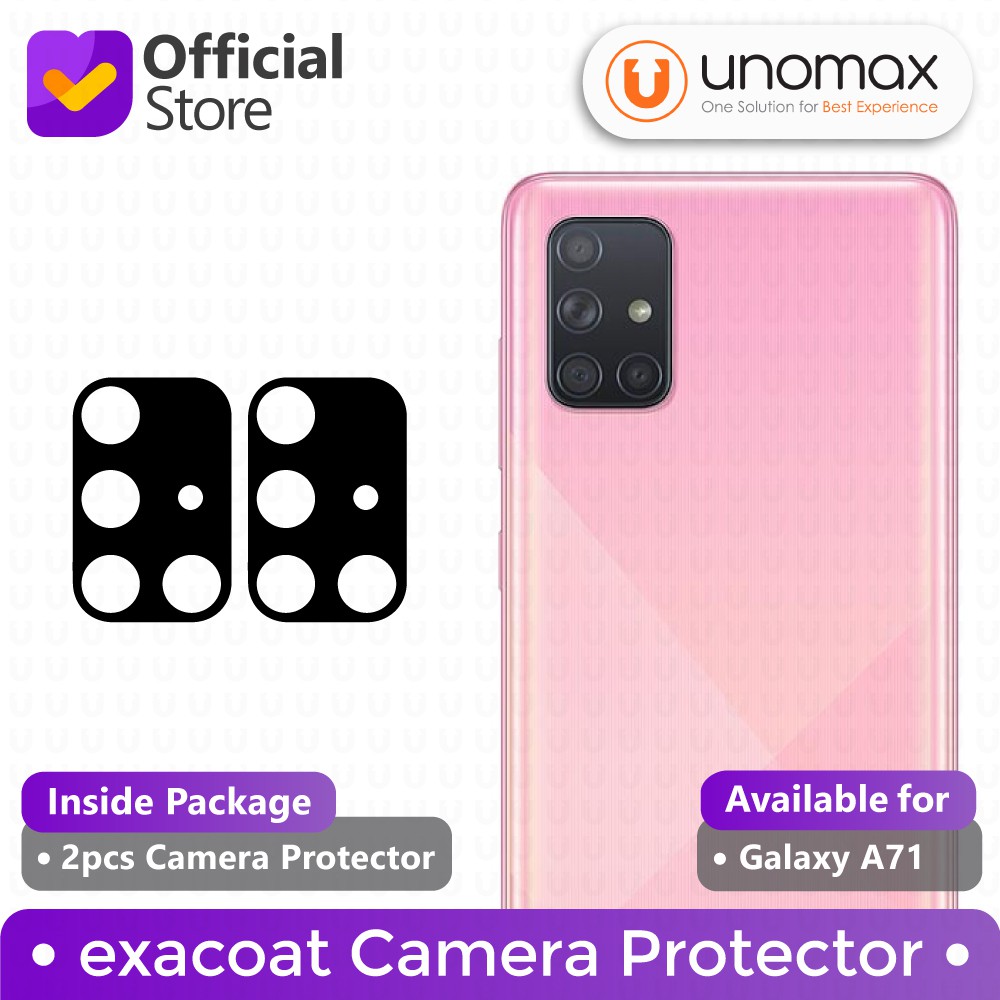 Camera Protector Samsung Galaxy A71 Exacoat - Matte Black (2pcs)