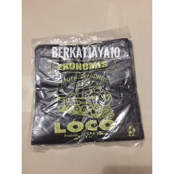 Kantong Plastik Kresek 17 x 33 Loco Ekonomis Hitam Tipis isi 50 pcs