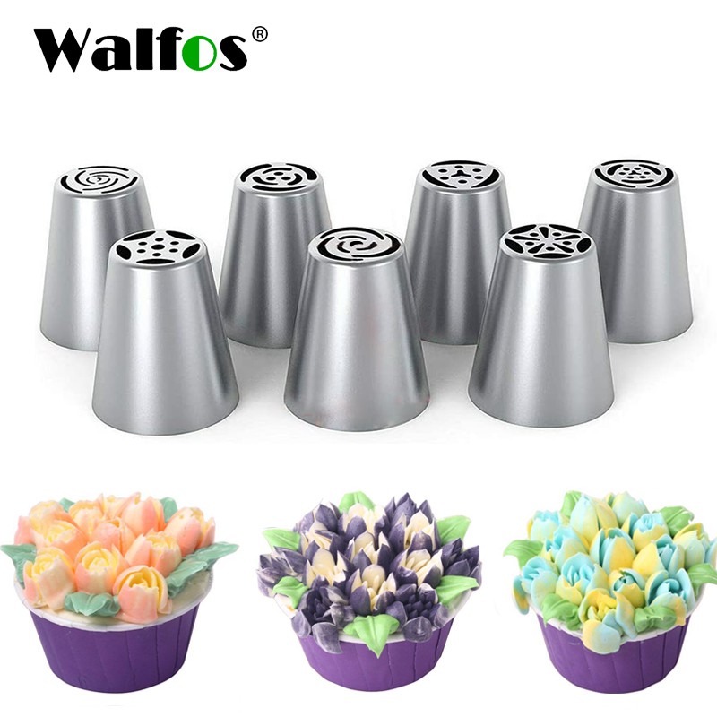 7pcs set Spuit Piping Bahan Stainless Steel Untuk Dekorasi 7pcs set Spuit Piping Bahan Stainless Steel Untuk Dekorasi