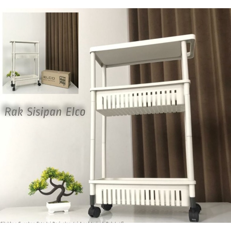 Rak Sisipan ELCO 3 Susun - Rak Sisipan Plastik ada roda nya