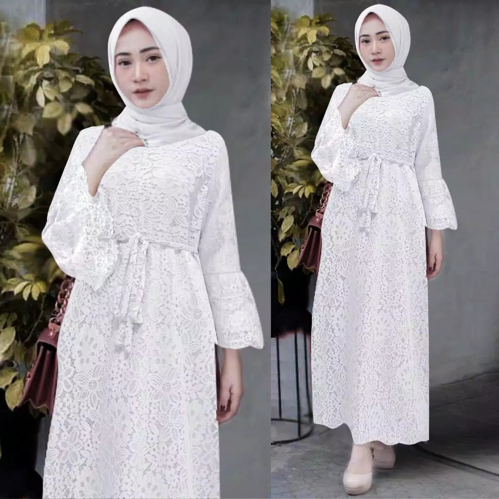 GAMIS MUSLIM YASINA/ (UKURAN  L, XL, XXL, XXXL) GAMIS BRUKAT PREMIUM