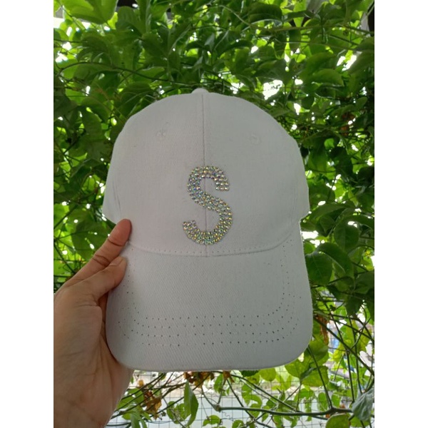 topi wanita custom huruf gaya korea