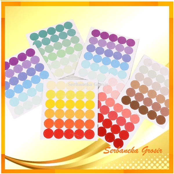

180 Pcs Stiker Label Bulat Sticker Bulat Warna Warni Stiker Dekorasi