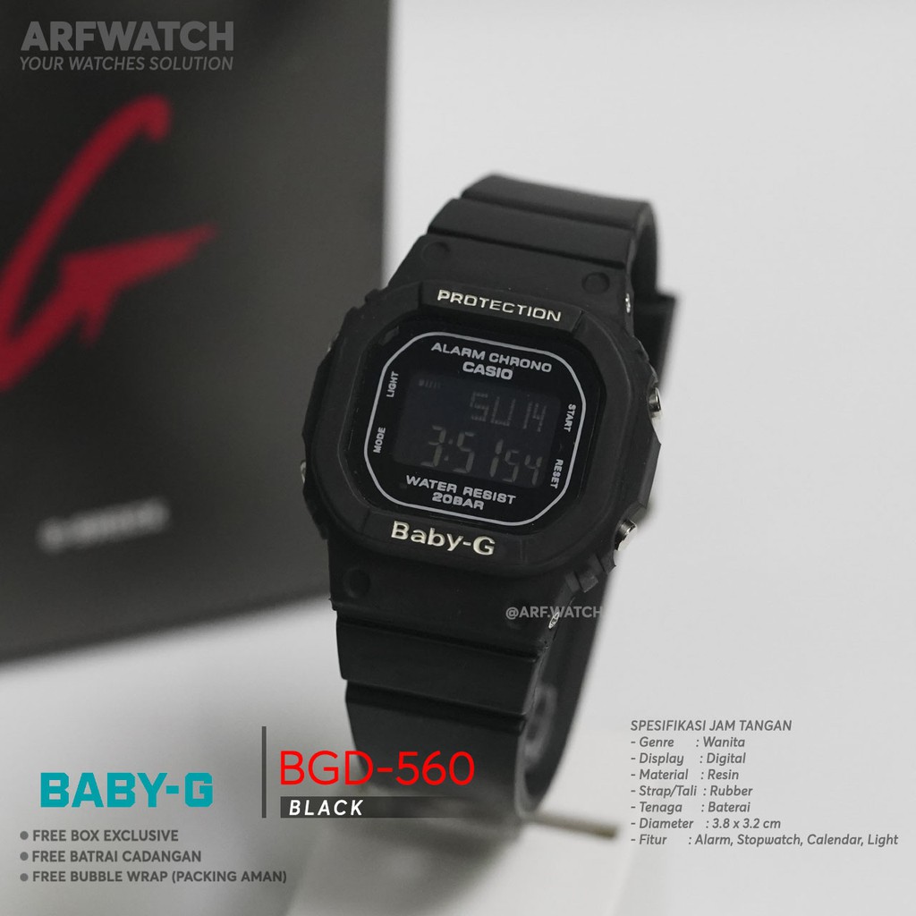 Jamtangan Wanita Digital | Casio Baby-G BGD-560