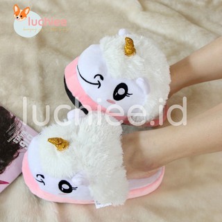  SANDAL  SENDAL KAMAR RUMAH  KOREA KARAKTER BONEKA UNICORN  