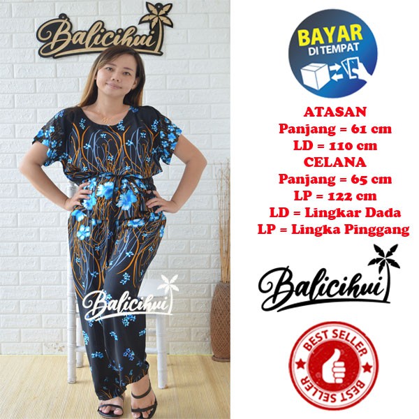 Balicihui Setelan Panjang Bali Piyama Tidur Bali FIT to XL Baju Tidur Baju Santai Rumahan