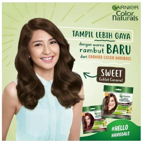 ^ KYRA ^ GARNIER Semir Rambut Express Hair Color Naturals Tanpa Reaksi Amonia - Kemasan Sachet