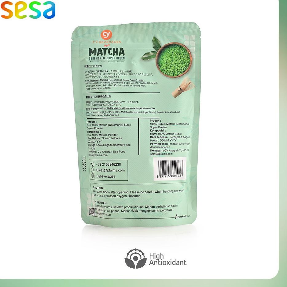

30 CY Beverages - Matcha Pure Powder Ceremonial Super Green 100 g m47➸