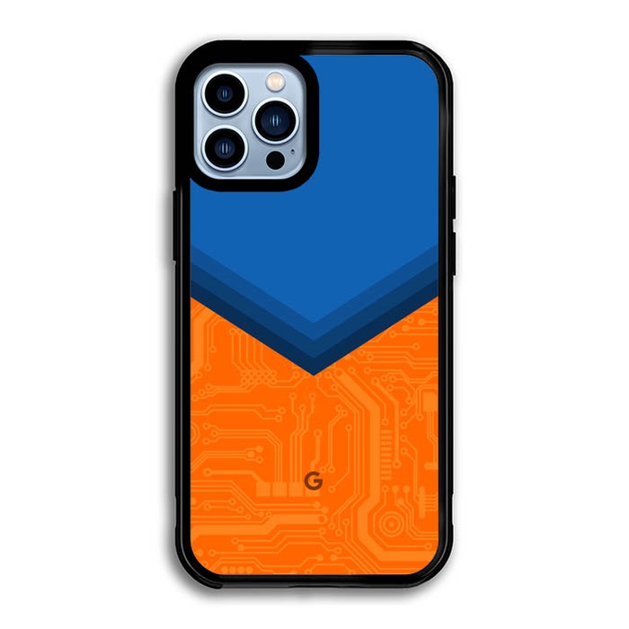 Casing Custom iPhone 13 12 11 X XR XS 8 7 6 Mini Pro Max S Plus MK4 Series Blue Orange AE0001