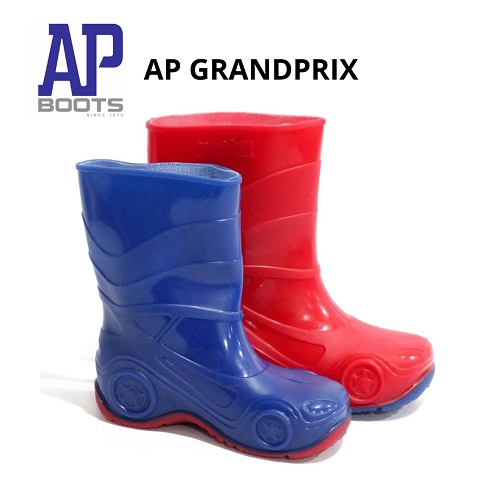 BISA COD - SEPATU BOOTS ANAK - SEPATU AP BOOTS ANAK - AP BOOTS GRANDPRIX MERAH & BIRU SEPATU BOOTS A