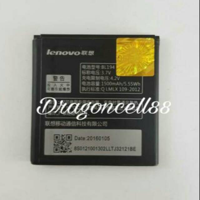 Baterai LENOVO BL-194 A288 A370 A520 A530 A660 A690 A698 ORIGINAL 100%