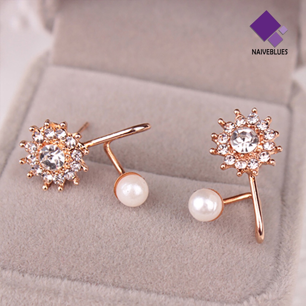 1 Pasang Anting Stud Bentuk Kepingan Salju Untuk Kencan