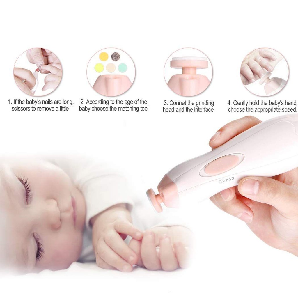 Baby Set nail Trimmer Pedicure Elektrik Gunting Kuku Bayi