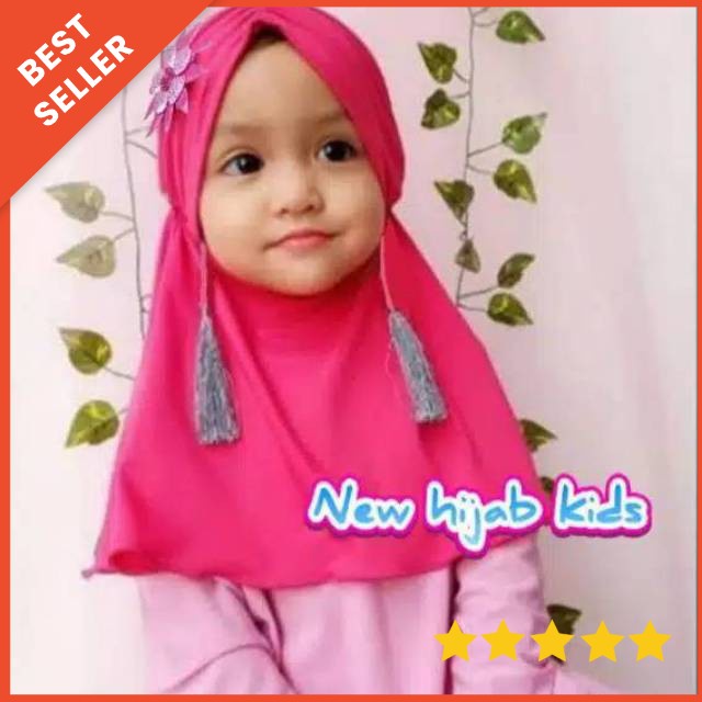 jilbab bayi &amp; anak 0-2 tahun LOL LED MUSIK / HIJAB ANAK ANTING TASSEL