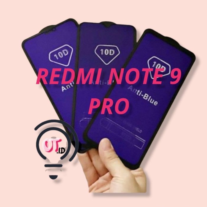 TEMPERED GLASS ANTI RADIASI KACA BLUE XIAOMI REDMI NOTE 9 PRO