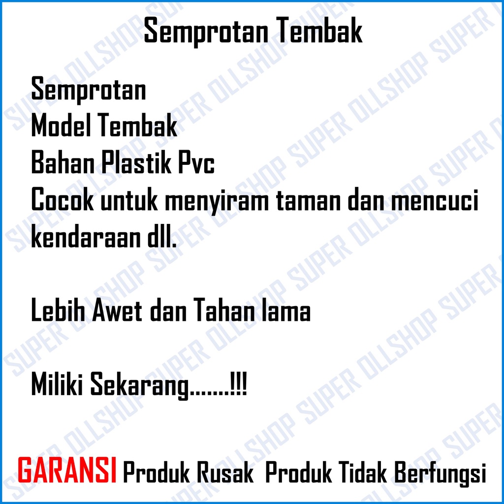 Semprotan Cuci Kendaraan Motor Mobil Siram Taman / Semprotan Selang Air Tembak Taman / Semprotan Taman / Semprotan motor