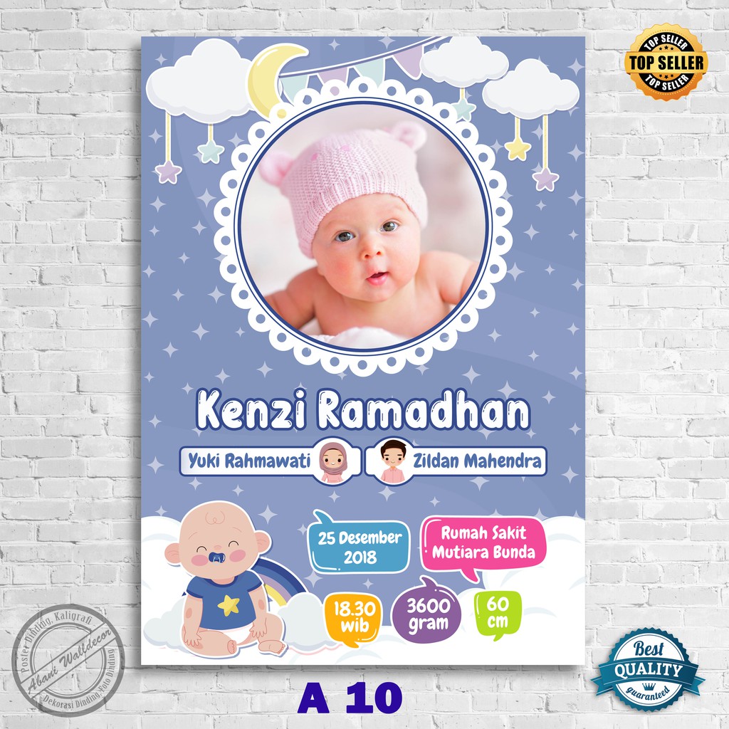 Abani Store Custom Biodata Bayi Edit Foto Kelahiran Anak Bio Baby Desain Menarik Soft File Saja-A 10