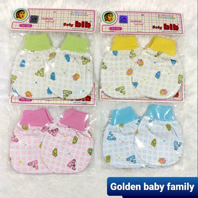 3 PCS SARUNG TANGAN + KAKI BABY BIB PW- 203 PRINT-NEW BORN