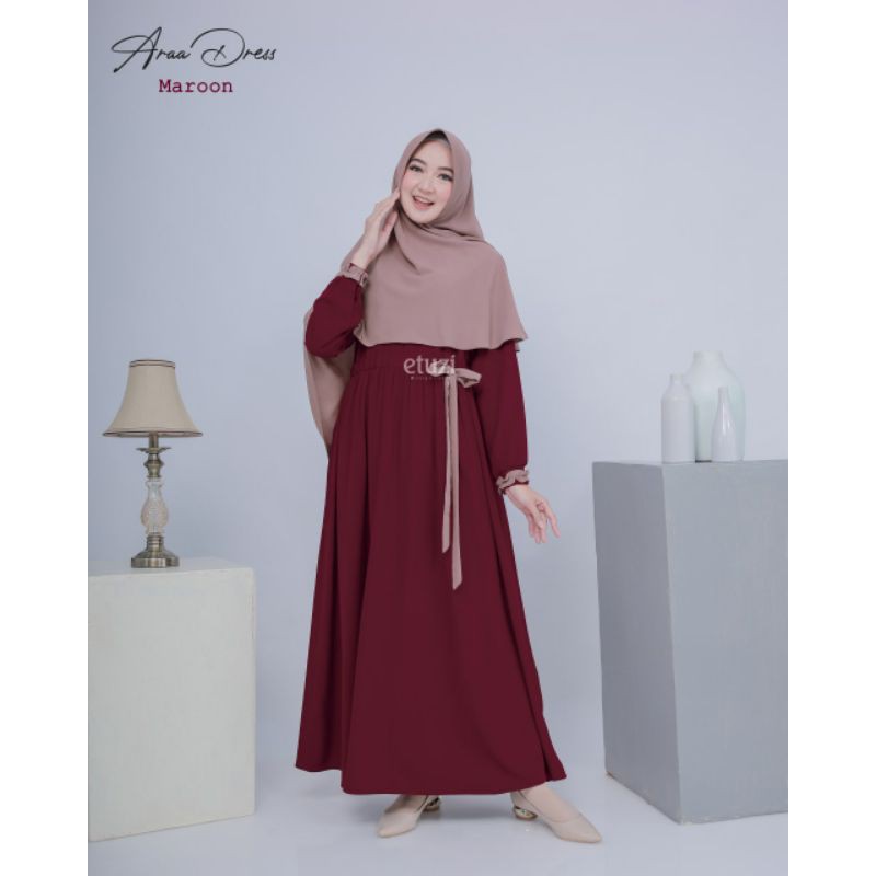 Araa Dress Etuzi Gamis Set Khimar