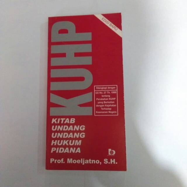 

KUHP KITAB UNDANG UNDANG HUKUM PIDANA