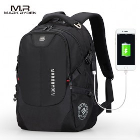Mark Ryden Tas Ransel Laptop dengan USB Charger Port - Black