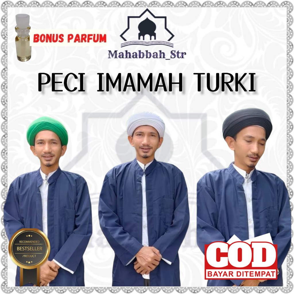 PROMO Peci Imamah Permanen Imamah Turki | Gratis Minyak Wangi