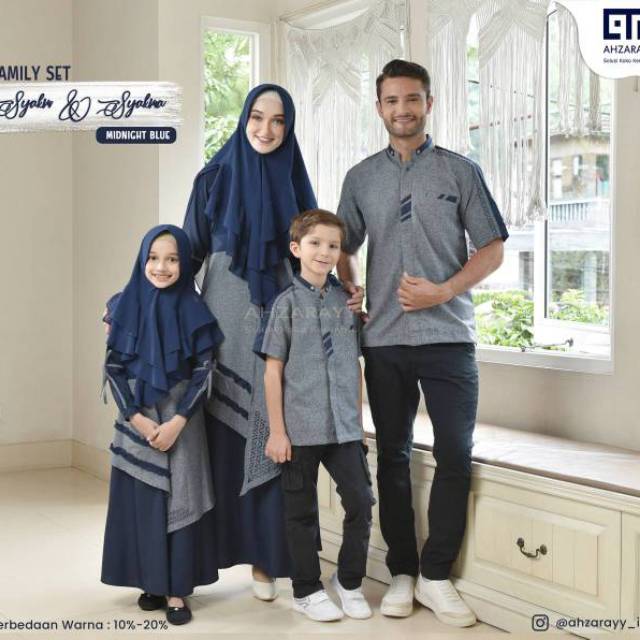 Family Set 2021 "Syakir Syakira" Original Ahzarayy / Baju Couple Keluarga Lebaran 2021 Ori Ahzarayy