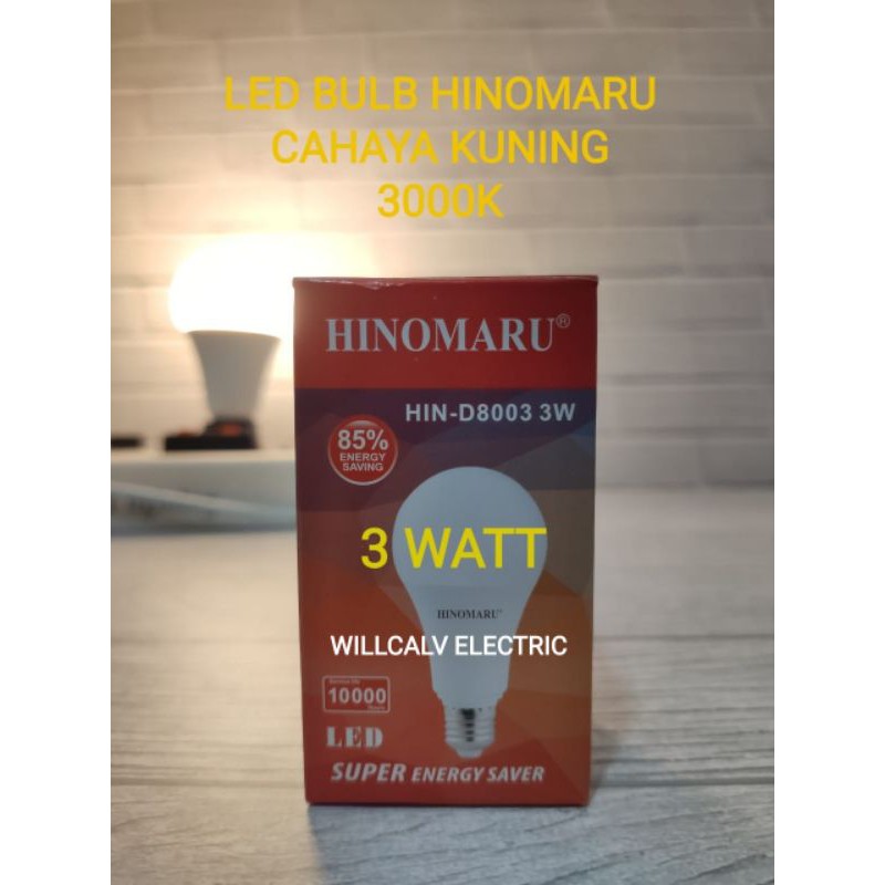 HINOMARU BULB  3W 3 WATT CAHAYA KUNING  -  LAMPU LED HINOMARU 3W 3 WATT CAHAYA KUNING