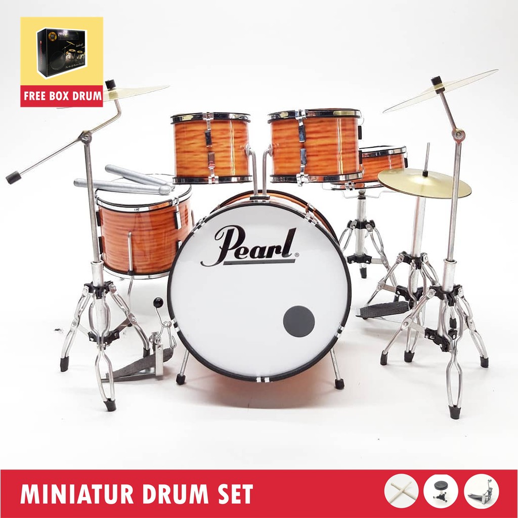Miniatur drum pearl natural miniatur drum pearl natural Pajangan drum pearl