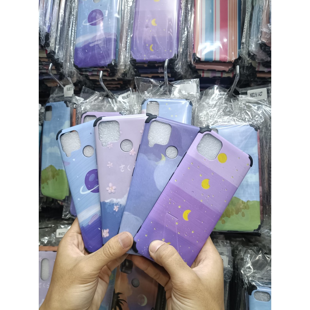 CASE Casing MOTIF Moonshine for Samsung A01 A01core M01core bahan import skinfeel printer 3v