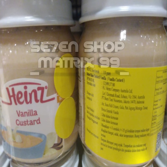 Heinz Baby Food 110Gr, 1-3 Tahun ( Vanilla Custard )