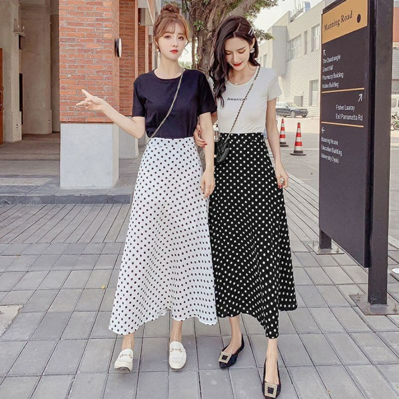 ROK MIDI POLKADOT / LUSIANA POLKA MIDI SKIRT / ROK POLKADOT MIDI HIJABER / Rok hijaber