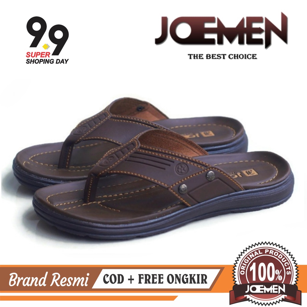 [ 9.9 BIG SALE ] Sandal Pria KULIT Joemen S 20 ORIGINAL Pria Jepit Import