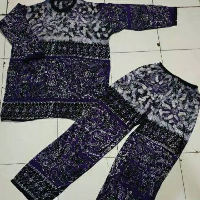 Setelan batik tuban bahan kaos....