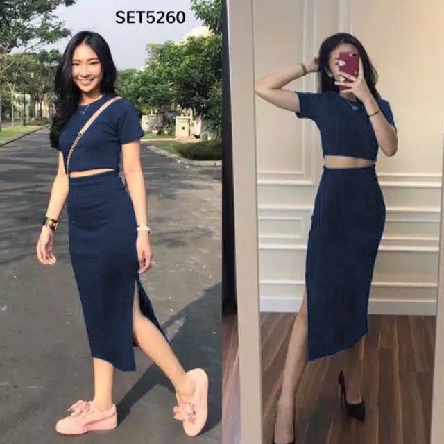 SETELAN ROK KIYORA / PAKAIAN WANITA / BAJU WANITA / DRESS