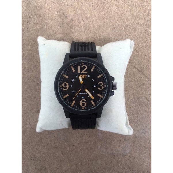 Jam Tangan Pria CAT Klasik Style Stainless Steel Aksesoris Bekas Second Preloved Fashion Analog Orig