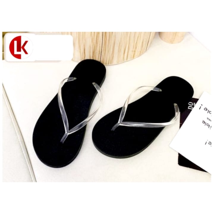 sandal jepit cewe dewsa simpel /sandal santai /sandal polos bening/ sandal new