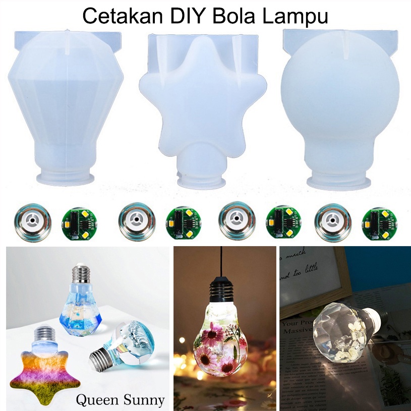 Cetakan Resin Handmade DIY Bola Lampu Bohlam Bulb Mold Silicone Cetakan Silikon