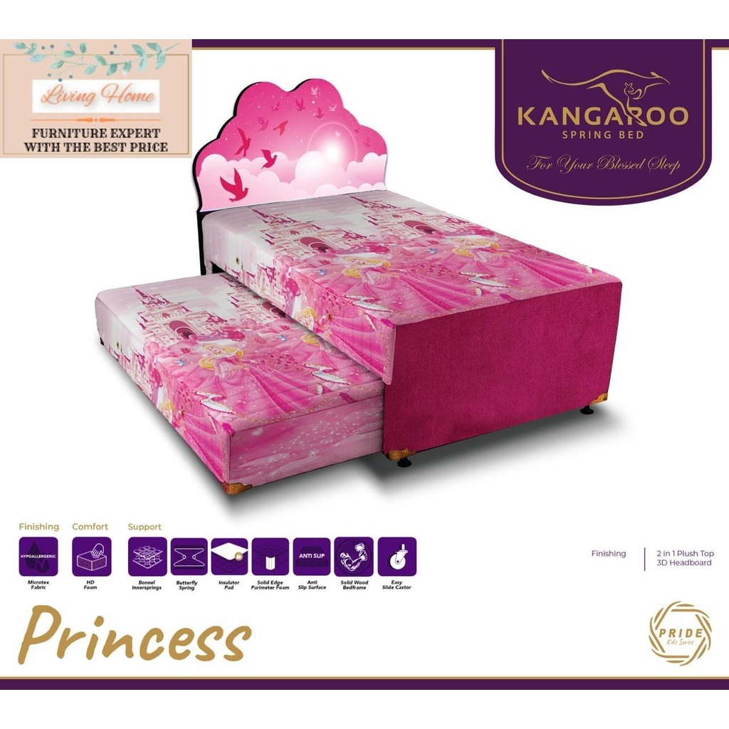 Bed Dorong Anak Kangaroo Princess - Full Set