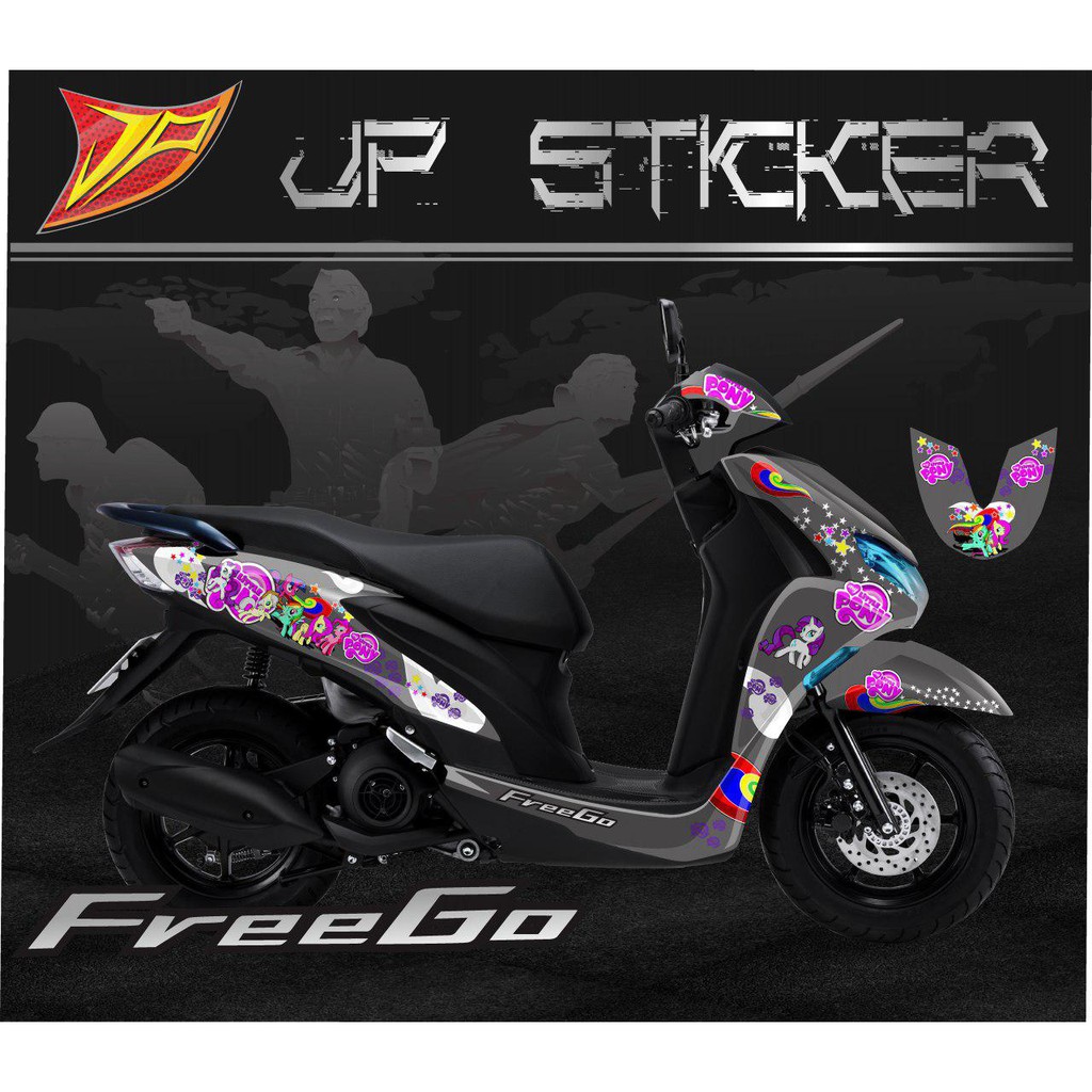Decal Sticker Atau Full Body Yamaha Freego Desain 04 Little Pony