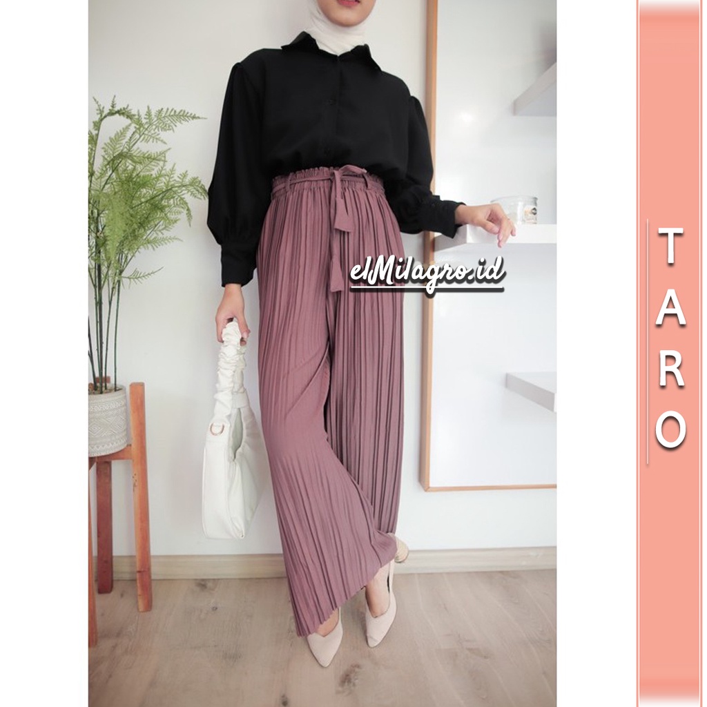 GROSIR CELANA KULOT PLISKET PREMIUM + IKAT PINGGANG!! size S/M/L/XL/XXL-7