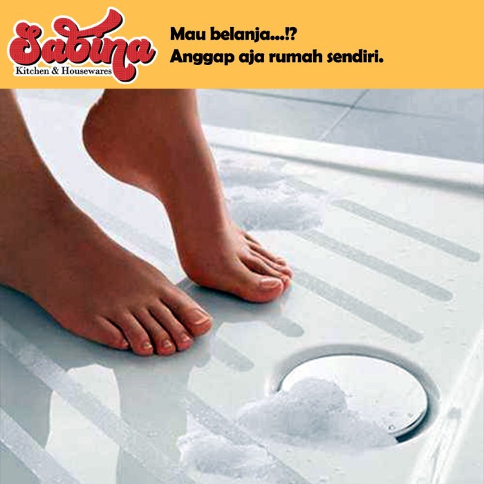 Stiker Anti Slip 6PCS Lantai Kamar Mandi Dapur Shower Strips Trustpoud